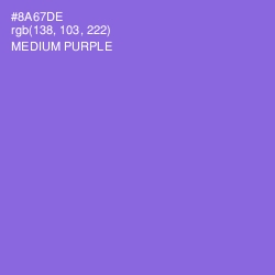 #8A67DE - Medium Purple Color Image